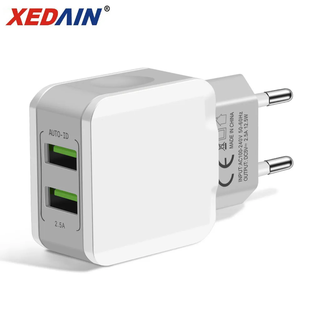 5V 2.5A Смарт путешествия двойной 2 USB зарядное устройство адаптер настенный
