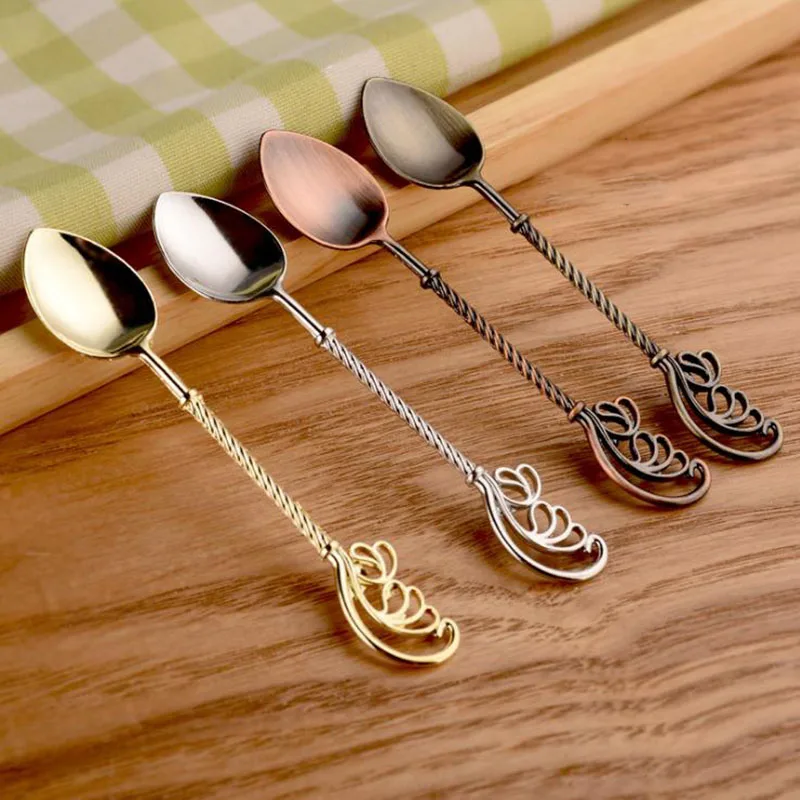 MICCK 4pcs Zinc Alloy Coffee Spoon Creative Golden Feather Scoop Wings Vintage Retro Coffee Stirring Dessert Spoon For Kitchen
MICCK 4pcs Zinc Alloy Coffee Spoon Creative Golden Feather Scoop Wings Vintage Retro Coffee Stirring Dessert Spoon For Kitchen