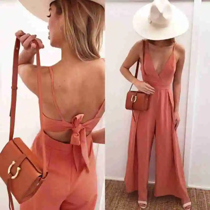 New Women Ladies Summer Fashion Casual V Neck Sleeveless Backless Playsuit Sexy Bodycon Party Jumpsuit
New Women Ladies Summer Fashion Casual V Neck Sleeveless Backless Playsuit Sexy Bodycon Party Jumpsuit