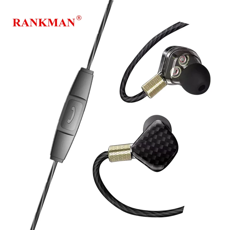 Rankman Bass HIFI Wired Earphones 6 Dynamic Driver Unit Earbuds Stereo Sports Earphone with Microphone for PC phones
Rankman Bass HIFI Wired Earphones 6 Dynamic Driver Unit Earbuds Stereo Sports Earphone with Microphone for PC phones