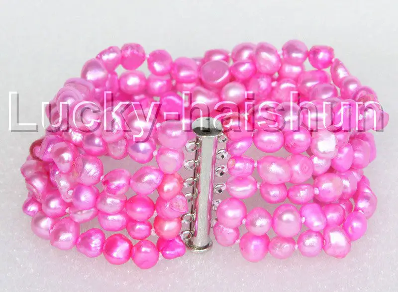 FREE SHIPPING *****8" 8mm 6row Baroque Rose Red pearls bracelet magnet clasp j11133
FREE SHIPPING *****8" 8mm 6row Baroque Rose Red pearls bracelet magnet clasp j11133