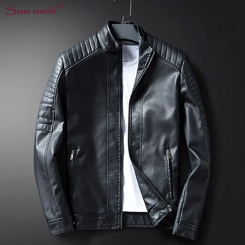 Camel Solid Leather Jacket Man Black Blazer Jacket Moto Coat Casaco Chaquetas Jacket Uomo Overcoat jaqueta de couro Faux Leather
Camel Solid Leather Jacket Man Black Blazer Jacket Moto Coat Casaco Chaquetas Jacket Uomo Overcoat jaqueta de couro Faux Leather