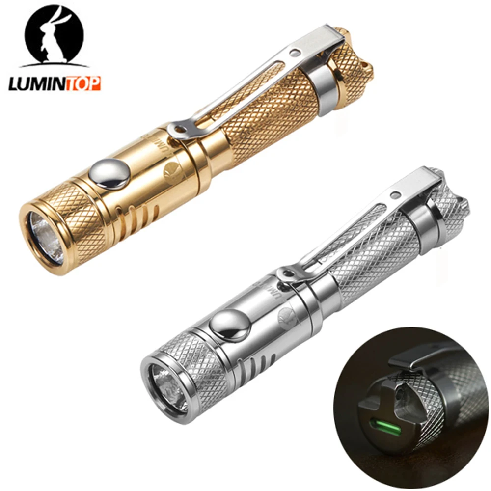 

Lumintop Ant EDC Flashlight CREE XP-G2 R5 Stainless Steel/Brass max 120 lumen AAA battery torch for self defense keychian light