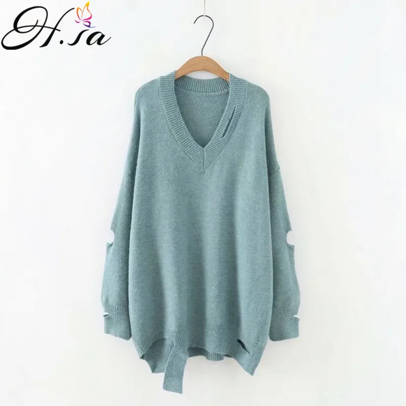 H.SA 2019 Spring Women Oversize Sweaters and Pullover Broken Hole Chic Long Sweaters Loose Steetwear Sweater Jumpers Tassel Pull
H.SA 2019 Spring Women Oversize Sweaters and Pullover Broken Hole Chic Long Sweaters Loose Steetwear Sweater Jumpers Tassel Pull