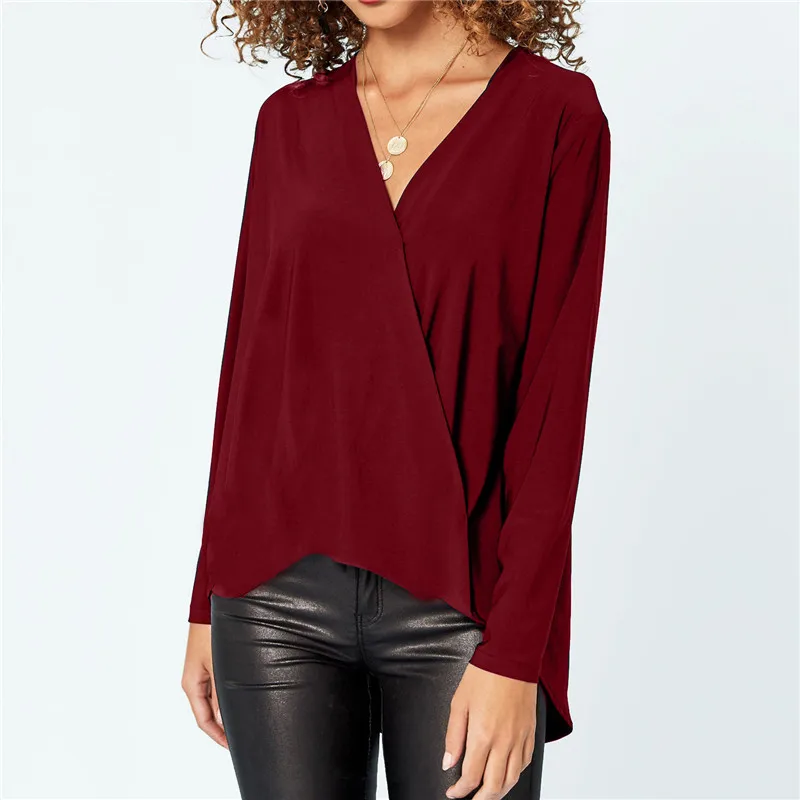5 Colors Summer Vintage Women Chiffon Blouse Shirt V-Neck Long Sleeve Tops Female Casual Plus Size Blouse Blusas Feminino 2019
5 Colors Summer Vintage Women Chiffon Blouse Shirt V-Neck Long Sleeve Tops Female Casual Plus Size Blouse Blusas Feminino 2019