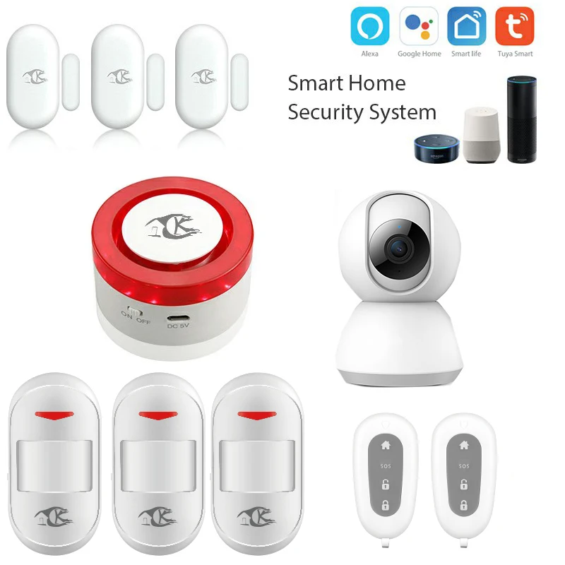 Wireless WiFi Alarm 433MHZ IOS Android APP Control Wireless Home Security compatible with IP Camera monitor
Wireless WiFi Alarm 433MHZ IOS Android APP Control Wireless Home Security compatible with IP Camera monitor