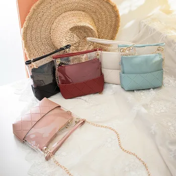 2019 Women Girls Cute Transparent Mother Bag Candy Color Shoulder Bag Simple Messenger Bag PVC PU and Leather Patchawork Handbag
2019 Women Girls Cute Transparent Mother Bag Candy Color Shoulder Bag Simple Messenger Bag PVC PU and Leather Patchawork Handbag