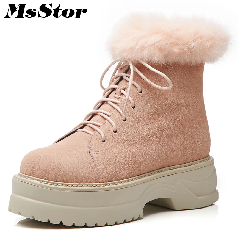 MsStor Women Boots 2018 Round Toe Lace Up Ankle Boots Women Winter Shoes Flat Thick Bottom Fur Short Plush Boots Shoes For Woman
MsStor Women Boots 2018 Round Toe Lace Up Ankle Boots Women Winter Shoes Flat Thick Bottom Fur Short Plush Boots Shoes For Woman