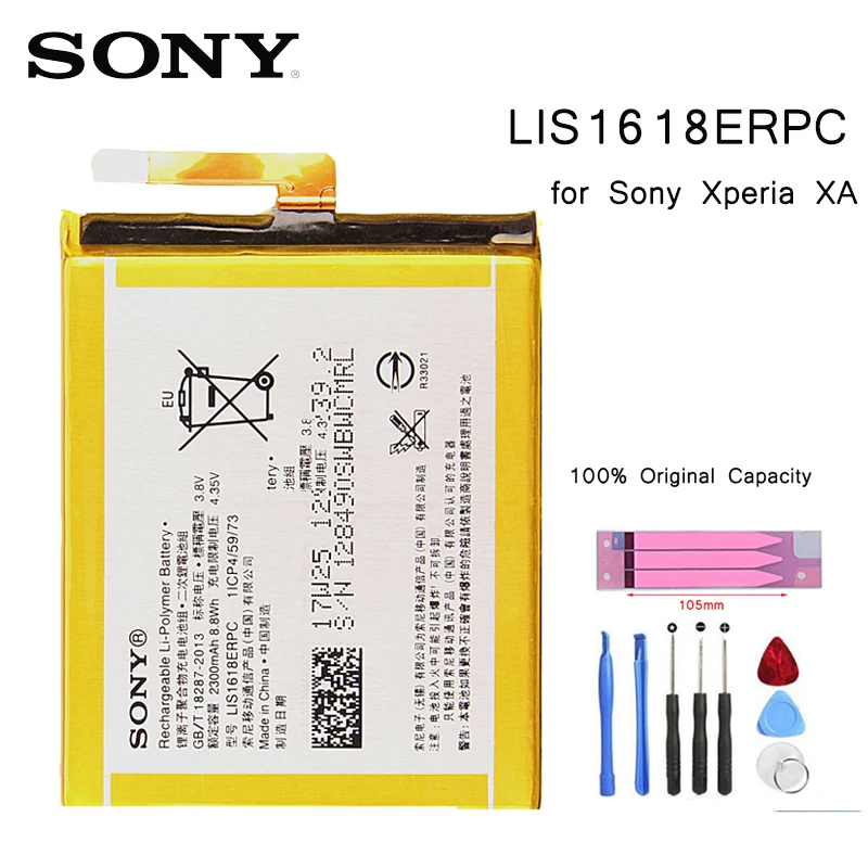 Original SONY Phone Battery LIS1618ERPC Replacement Batteries for SONY Xperia XA F3111 E5 F3116 F3115 F3311 F3112 F3313 bateria
Original SONY Phone Battery LIS1618ERPC Replacement Batteries for SONY Xperia XA F3111 E5 F3116 F3115 F3311 F3112 F3313 bateria