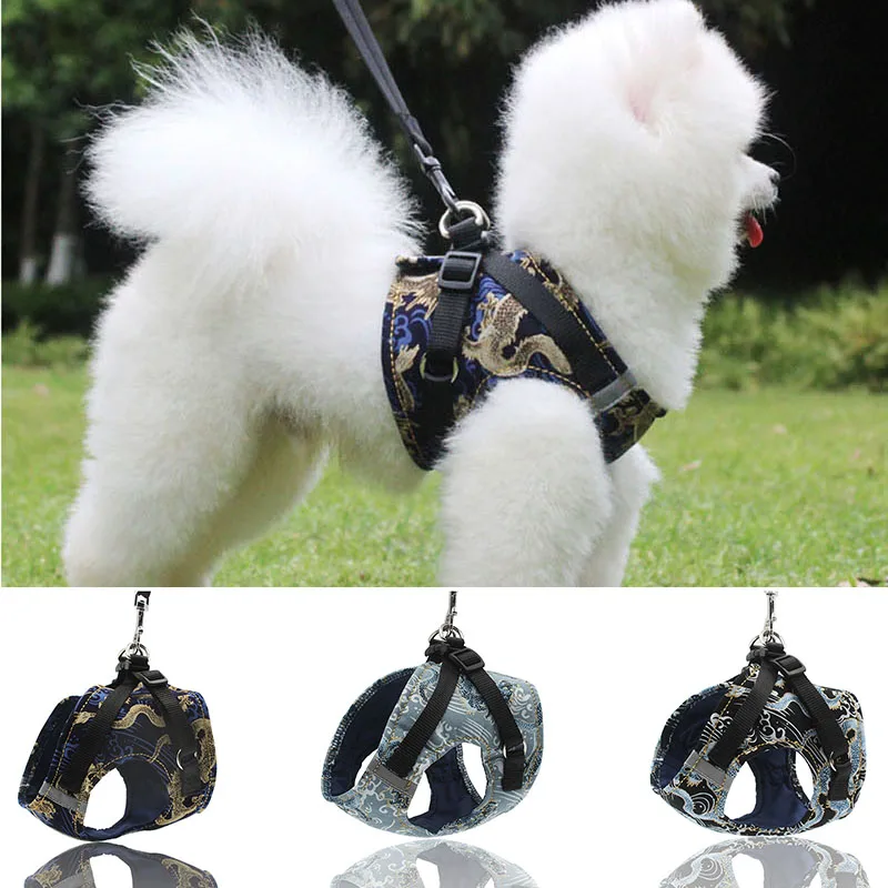 Escape Proof Pet Dog Cat Harness and Leash Set Chinese Dragon Printed Pet Vest No Pull Cat Vest Harness with Reflective Strap
Escape Proof Pet Dog Cat Harness and Leash Set Chinese Dragon Printed Pet Vest No Pull Cat Vest Harness with Reflective Strap