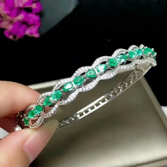 shilovem 925 sterling silver real green Emerald Bangles fine Jewelry women trendy wedding 3*4mm new wholesale yhsz0304agml
shilovem 925 sterling silver real green Emerald Bangles fine Jewelry women trendy wedding 3*4mm new wholesale yhsz0304agml