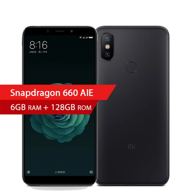 Xiao mi A2 6 GB 128 Глобальный Версия Смартфон Snapdragon 660 Octa Core 5 99 "полный Экран двойной