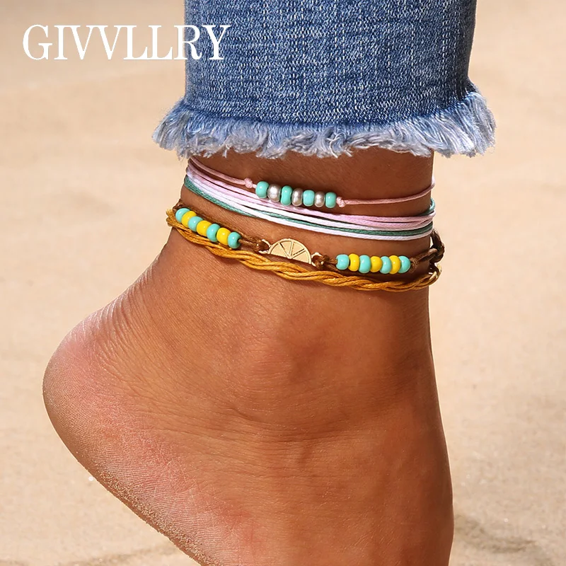 GIVVLLRY Boho Multi Color Beads Chain Anklets for Women Ethnic Beach Multilayer Weave Colorful Rope Ankle Bracelet Foot Jewelry
GIVVLLRY Boho Multi Color Beads Chain Anklets for Women Ethnic Beach Multilayer Weave Colorful Rope Ankle Bracelet Foot Jewelry