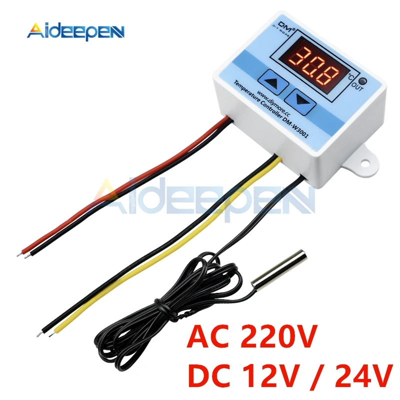 10A 12V 24V 220V LED Digital Temperature Controller XH-W3001 Thermometer Thermo Controller Regulator Switch Probe NTC Sensor 10K
10A 12V 24V 220V LED Digital Temperature Controller XH-W3001 Thermometer Thermo Controller Regulator Switch Probe NTC Sensor 10K