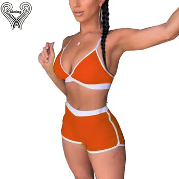 Bkning Sports Swimwear Two Piece Swimsuit High Waist Bikini Set Push Up Swimsuits Woman Bikinis 2020 Female Board Swimming Suits
Bkning Sports Swimwear Two Piece Swimsuit High Waist Bikini Set Push Up Swimsuits Woman Bikinis 2020 Female Board Swimming Suits