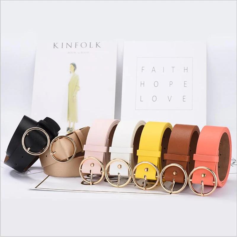 Round Buckle Ladies Belt Jeans Wild Belts For Women Fashion Students Simple New Circle Pin Buckles Belt
Round Buckle Ladies Belt Jeans Wild Belts For Women Fashion Students Simple New Circle Pin Buckles Belt