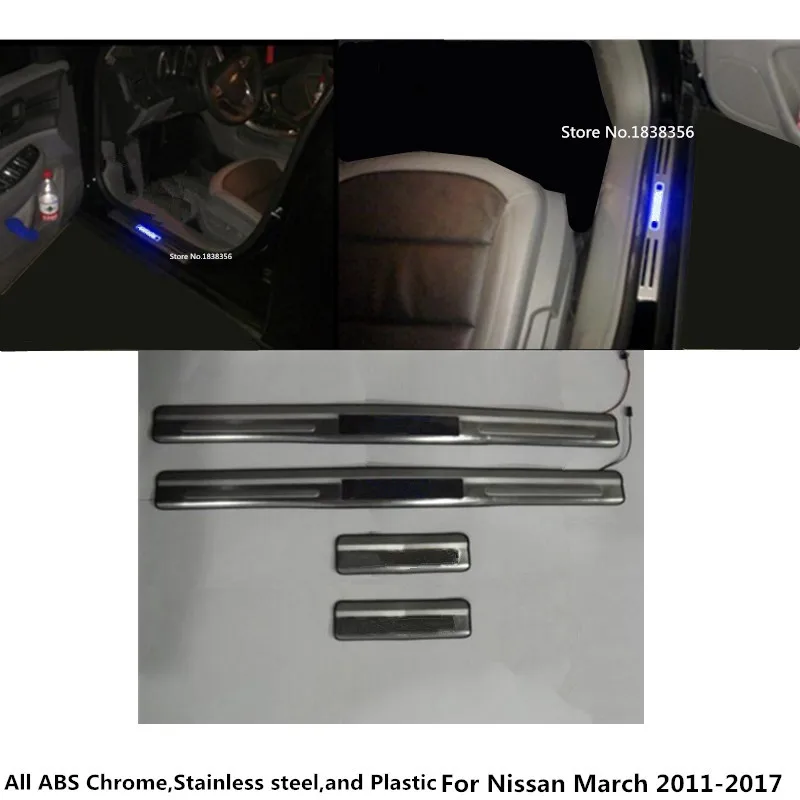 Car body Panel Stainless Steel Door Cover Frame outside LED threshold Pedal For Nissan March 2011 2012 2013 2014 2015 2016 2017
Car body Panel Stainless Steel Door Cover Frame outside LED threshold Pedal For Nissan March 2011 2012 2013 2014 2015 2016 2017