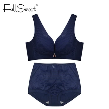 FallSweet Women Vest Bra Set Wire Free Brassieres and Briefs Sets C / D Cup 34 to 50
FallSweet Women Vest Bra Set Wire Free Brassieres and Briefs Sets C / D Cup 34 to 50