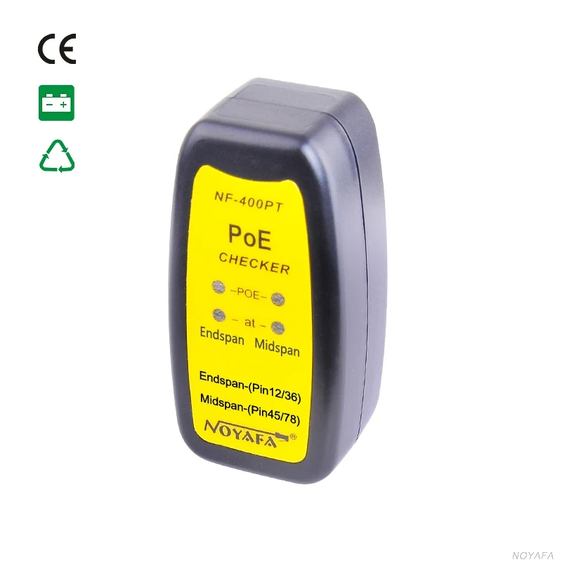 Free shipping, NOYAFA New Arrival NF-400PT PoE Tester can Quickly and Easily test Ethernet network for PoE existence
Free shipping, NOYAFA New Arrival NF-400PT PoE Tester can Quickly and Easily test Ethernet network for PoE existence