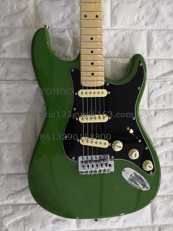 High Quality Army Green str Guitar Maple Fretboard Black Pickguard,SSS Pickups,Chrome Hardwares,customized!PayPal available!S-14
High Quality Army Green str Guitar Maple Fretboard Black Pickguard,SSS Pickups,Chrome Hardwares,customized!PayPal available!S-14
