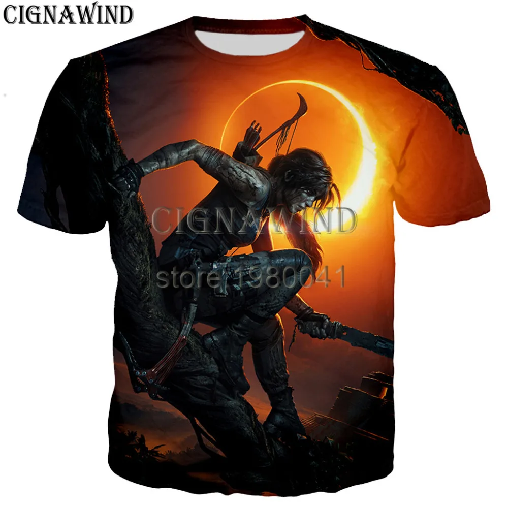 

Harajuku Shadow of the Tomb Raider t shirt men/women Laura print 3D t-shirts Short sleeve tshirt streetwear hip hop summer tops