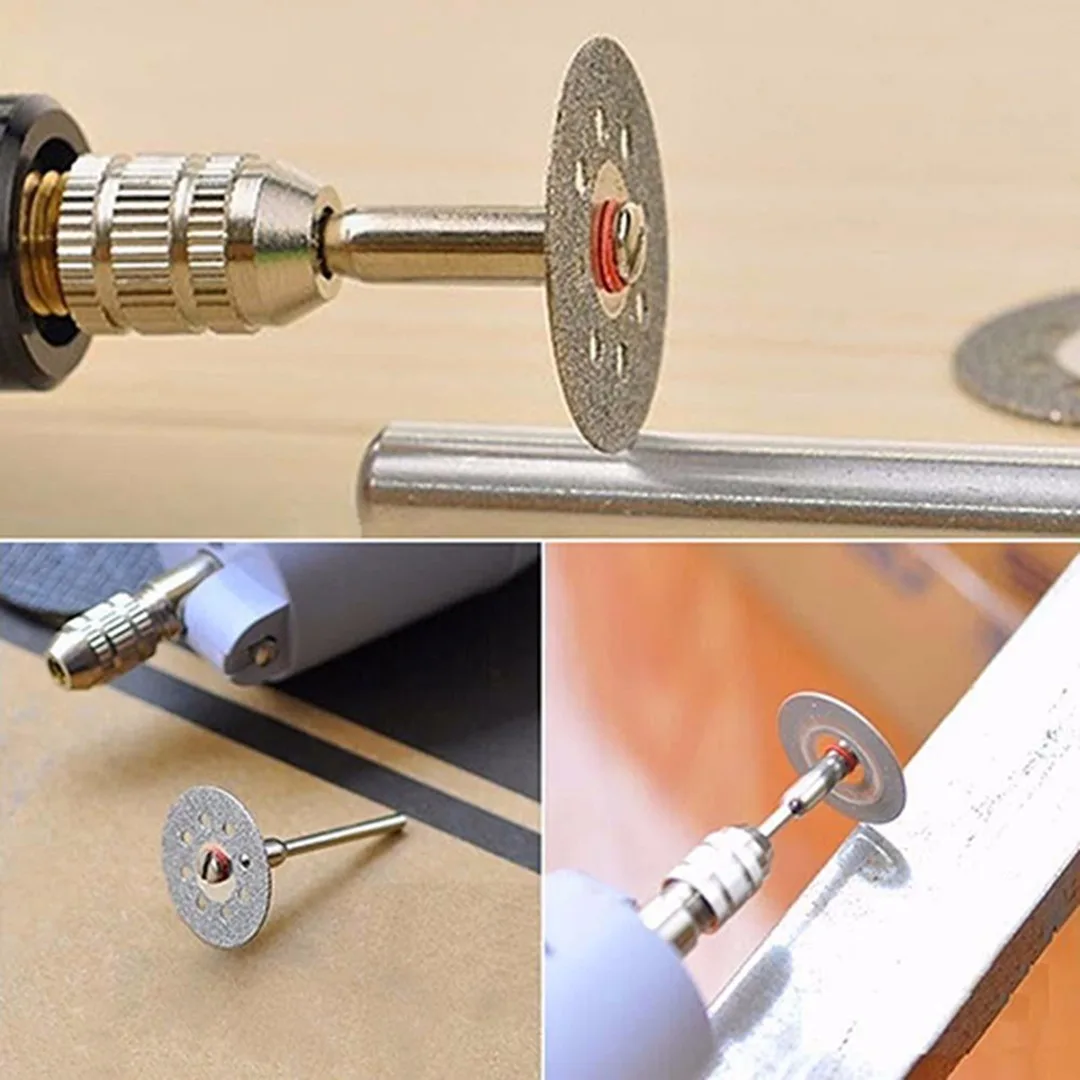 5pcs+1pcs 22mm Silver Diamond Cutting Disc Wheel Kit For Rotary Drill Tool Accessory
5pcs+1pcs 22mm Silver Diamond Cutting Disc Wheel Kit For Rotary Drill Tool Accessory