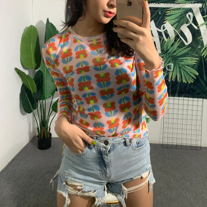 NORMOV Women T-Shirt Print Floral Sweet Polyester Sun Protection Clothing T-Shirt Girl Long Sleeve Tops High Street
NORMOV Women T-Shirt Print Floral Sweet Polyester Sun Protection Clothing T-Shirt Girl Long Sleeve Tops High Street