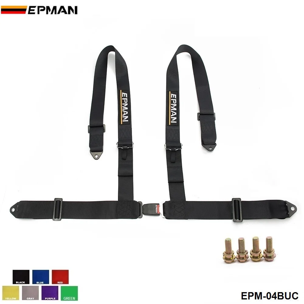 7 Colors Racing Style Competition 4 Point Snap-In 3" Seat Belt safety belt Harness EPM-04BUC