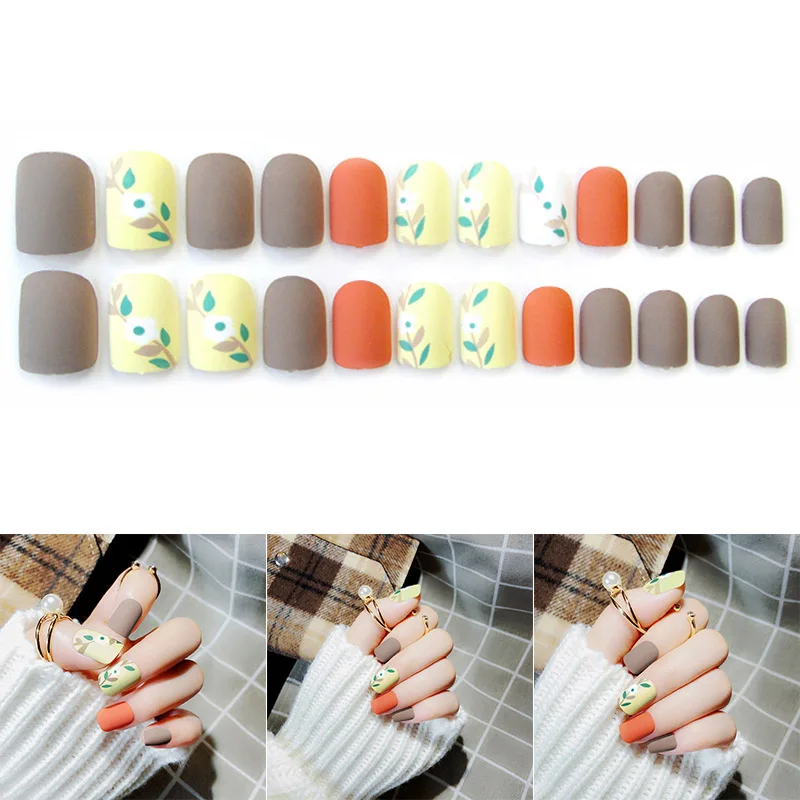 24pcs Women Fake Nails Tip Frosted Matte Manicure Decoration DIY False Nails SSwell
24pcs Women Fake Nails Tip Frosted Matte Manicure Decoration DIY False Nails SSwell