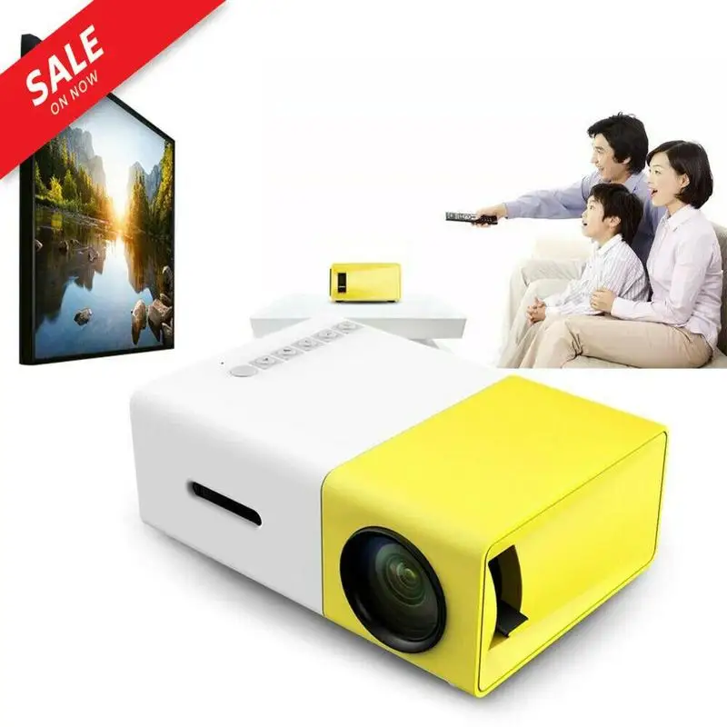 

Drop Shipping YG300 LED Portable Projector 500LM 3.5mm 320x240 Pixel HDMI USB Mini Projector Media Player support 1080p