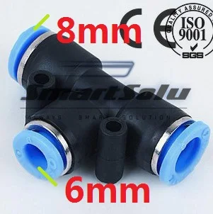 Free Shipping 100PCS/LOT Pneumatic Tubing Fitting PEG 8MM To 6MM Unequal Union Tee Reducer Quick Fitting Connector Joint Coupler
Free Shipping 100PCS/LOT Pneumatic Tubing Fitting PEG 8MM To 6MM Unequal Union Tee Reducer Quick Fitting Connector Joint Coupler