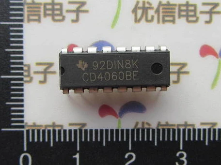 Free shipping CD/HEF/HCF4060 dividers / CD4060BE DIP-16 CMOS 14-STAGE RIPPLE-CARRY BINARY COUNTER / DIVIDER AND OSCLLLATOR
Free shipping CD/HEF/HCF4060 dividers / CD4060BE DIP-16 CMOS 14-STAGE RIPPLE-CARRY BINARY COUNTER / DIVIDER AND OSCLLLATOR