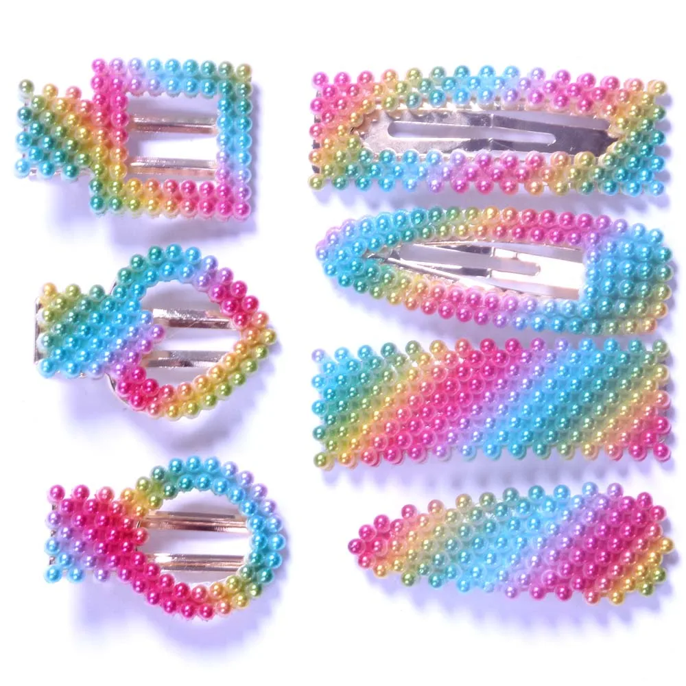 Female Rainbow Color Acrylic Pearl Hairpins Vintage Long Barrettes Hair Clip Metal Golden Clips Hollow Hair Accessories
Female Rainbow Color Acrylic Pearl Hairpins Vintage Long Barrettes Hair Clip Metal Golden Clips Hollow Hair Accessories