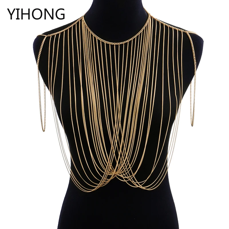 exaggerate and personality body chain multilayer tassels waist bra harness sexy bikini body jewelry
exaggerate and personality body chain multilayer tassels waist bra harness sexy bikini body jewelry