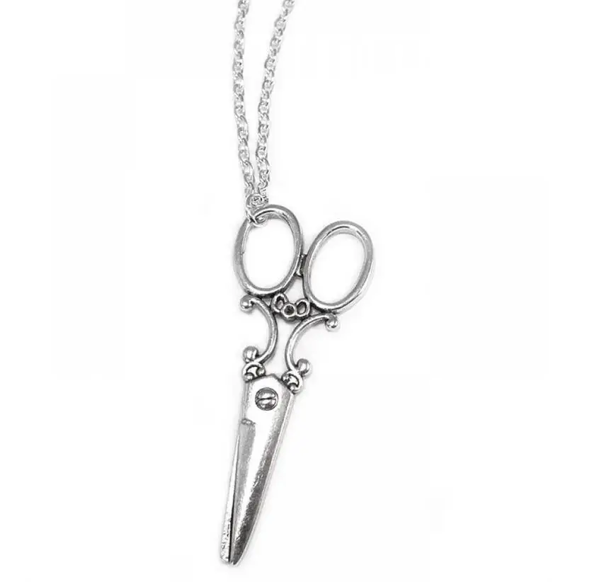 Vintage Silver Scissors Pendant Necklaces Charms Statement Choker Necklace Women Fashion Jewelry Gift Christmas Accessories B369
Vintage Silver Scissors Pendant Necklaces Charms Statement Choker Necklace Women Fashion Jewelry Gift Christmas Accessories B369
