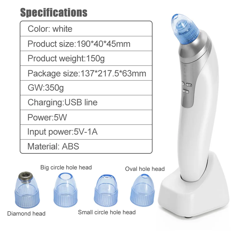 Beauty Star Vacuum Pore Cleaner Vacuum Blackhead Remover Blackhead Suction Machine Comedo Microdermabrasion Face Pore Cleaning
Beauty Star Vacuum Pore Cleaner Vacuum Blackhead Remover Blackhead Suction Machine Comedo Microdermabrasion Face Pore Cleaning