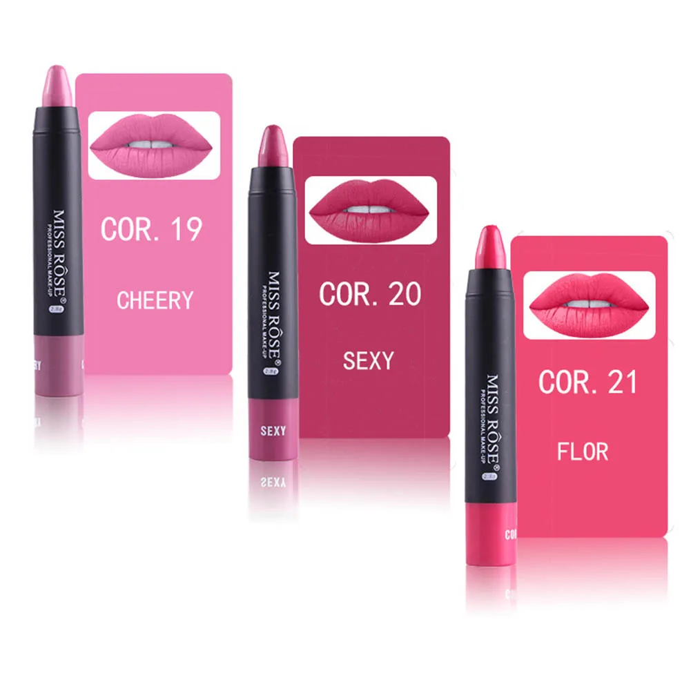 Miss Rose Makeup Matte Lipstick Long Lasting Waterproof Velvet Lipstick Rotate Pencil QS888
Miss Rose Makeup Matte Lipstick Long Lasting Waterproof Velvet Lipstick Rotate Pencil QS888