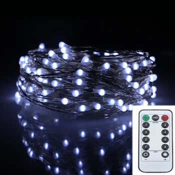33FT 10M 100LED 8Modes Silver Wire Battery Operated Led String Light Chrismas Outdoor Fairy Lights Decoration Wedding Garland
33FT 10M 100LED 8Modes Silver Wire Battery Operated Led String Light Chrismas Outdoor Fairy Lights Decoration Wedding Garland