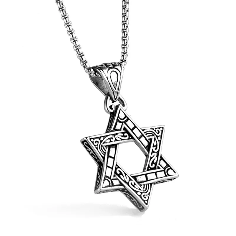 Stainless steel Pendant Necklace Vintage Star Of David Pendant Chain Charms Hexagram Necklace for men/women jewelry N010701
Stainless steel Pendant Necklace Vintage Star Of David Pendant Chain Charms Hexagram Necklace for men/women jewelry N010701
