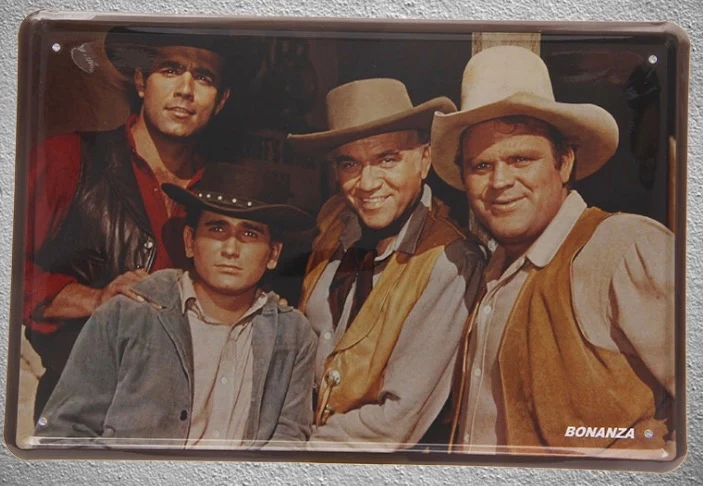 1 pc Banonza Actors Western Movie Film Hollywood Cowboy Tin Plate Sign wall man cave Decoration Art Poster metal vintage home
1 pc Banonza Actors Western Movie Film Hollywood Cowboy Tin Plate Sign wall man cave Decoration Art Poster metal vintage home