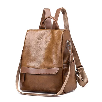 Leather Backpack Women Fashion Women Backpack Large Capacity School Bags for Teenage Girls School Backpack Travel Sac A Main 
Leather Backpack Women Fashion Women Backpack Large Capacity School Bags for Teenage Girls School Backpack Travel Sac A Main