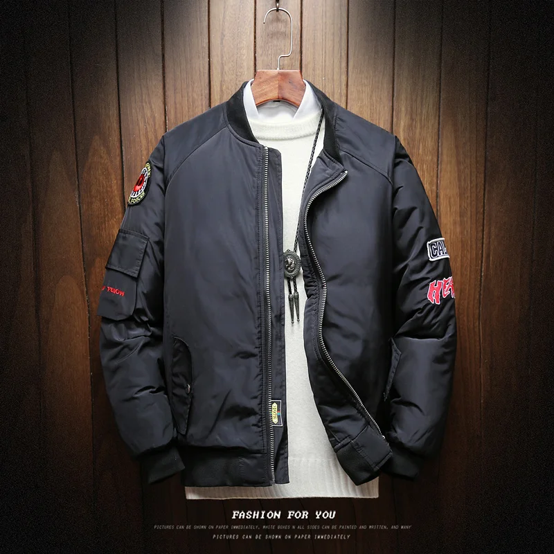 2019 Fashion Men Bomber Jacket/Male Thickening Warming in Winter Station collar jackets/Men's High-quality Baseball coats S-5XL
2019 Fashion Men Bomber Jacket/Male Thickening Warming in Winter Station collar jackets/Men's High-quality Baseball coats S-5XL