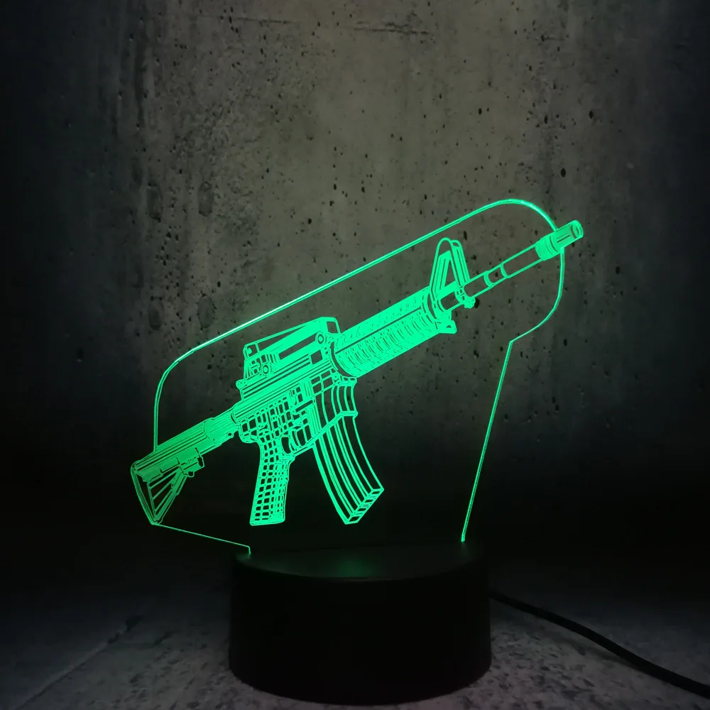 Cool 3D Submachine gun toy Led Night Light Touch 7 Color Changing Gradient USB RC Lamp Theme Birthday Party Christmas kids Gift
Cool 3D Submachine gun toy Led Night Light Touch 7 Color Changing Gradient USB RC Lamp Theme Birthday Party Christmas kids Gift