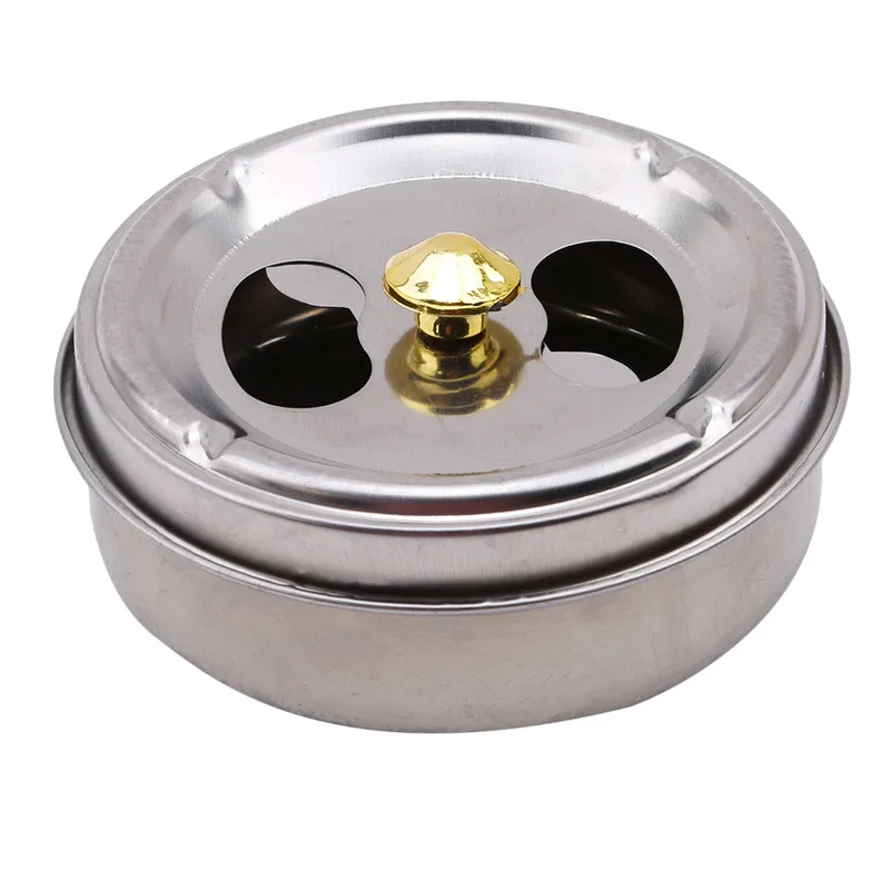 Round Spinning Ashtray With Cover Practical Smoking Accessories Stainless Steel Ashtray Lid Rotation Fully Enclosed Home Gadgets
Round Spinning Ashtray With Cover Practical Smoking Accessories Stainless Steel Ashtray Lid Rotation Fully Enclosed Home Gadgets