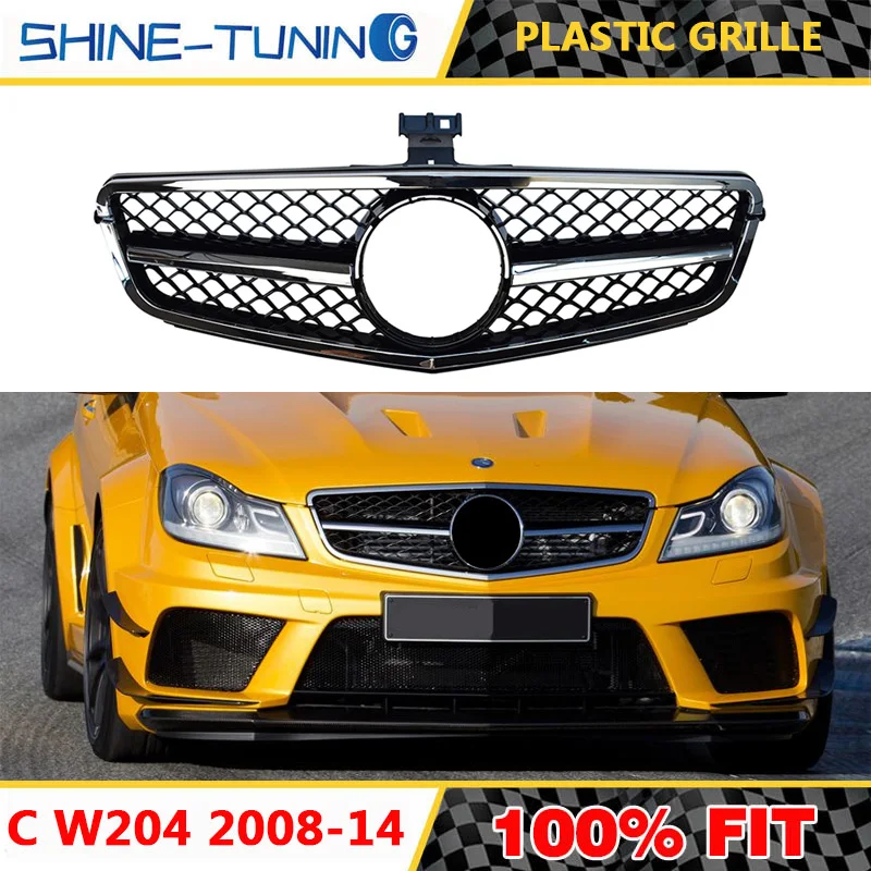 Front grille Suitable for mercedes C Class W204 c63 amg Grille One Chrome c180 c200 c230 c250 c280 c300 c350 style with emblem
Front grille Suitable for mercedes C Class W204 c63 amg Grille One Chrome c180 c200 c230 c250 c280 c300 c350 style with emblem
