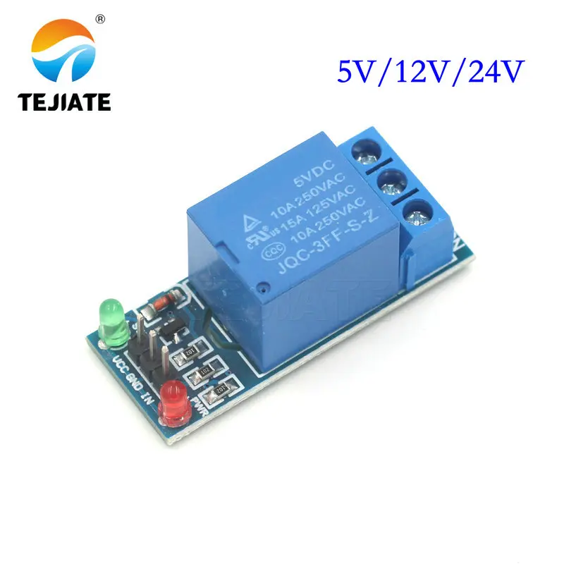 

5V/12V/24V low level trigger One 1 Channel Relay Module interface Board Shield Blue