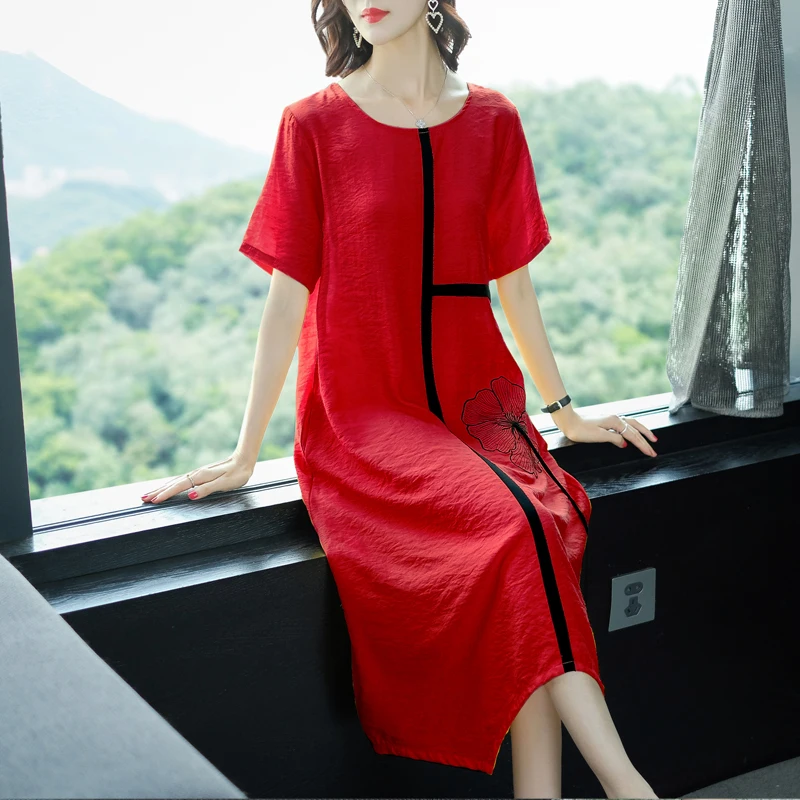 Summer Cotton Linen Dress Red Green Big Plus Size Oversized Loose White Dresses Elegant Vintage 2019 Summer Print Robe Clothing
Summer Cotton Linen Dress Red Green Big Plus Size Oversized Loose White Dresses Elegant Vintage 2019 Summer Print Robe Clothing