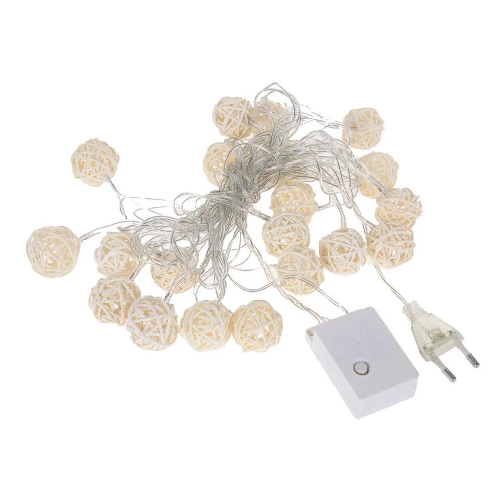 20 Rattan Ball LED String Light Warm White Fairy Holiday Light for Party Decoration Lights Garland LB88
20 Rattan Ball LED String Light Warm White Fairy Holiday Light for Party Decoration Lights Garland LB88