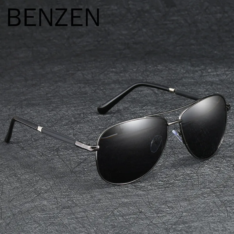 BENZEN Polarized Sunglasses Men Vintage Pilot Sun Glasses Male Glasses For Driving Goggles Eyewear Shades With Case 9319
BENZEN Polarized Sunglasses Men Vintage Pilot Sun Glasses Male Glasses For Driving Goggles Eyewear Shades With Case 9319