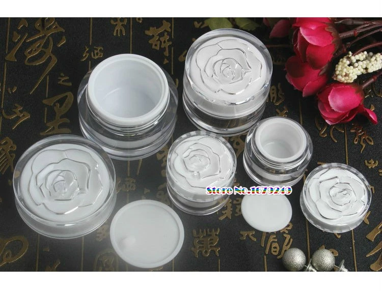 30g/30ml White rose Acrylic Jar, Empty Cream Jars Cosmetic Packaing Containers Pot With Lid For Hand cream Container 100pcs/lot
30g/30ml White rose Acrylic Jar, Empty Cream Jars Cosmetic Packaing Containers Pot With Lid For Hand cream Container 100pcs/lot